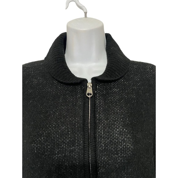 Spirit Jersey NWT Unisex Black Zip Up Cardigan Sweater Far Out Robot Oversized S - Picture 3 of 10